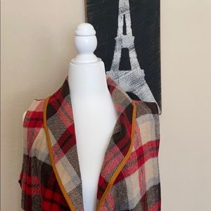 NWT Grace & Emma Plaid Vest